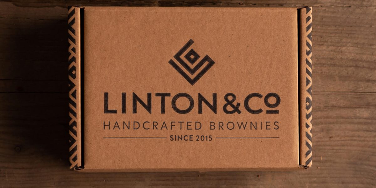 Linton and co kraft box for brownies packaging