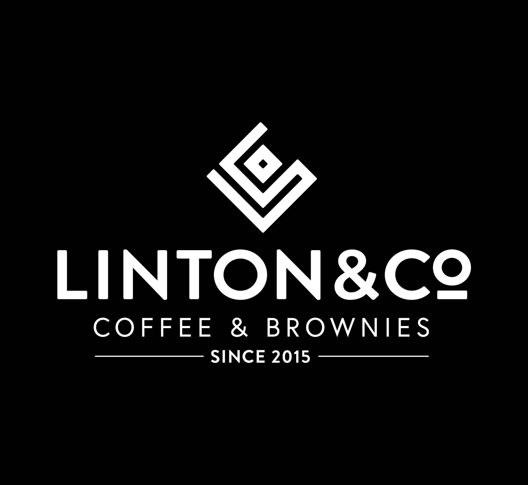 Linton and Co Geometric black and white logo